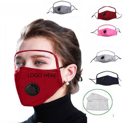 Reusable Cotton Face Mask w/Eye Shield